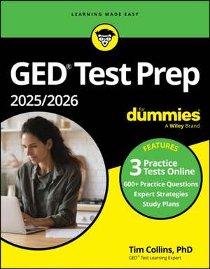 GED Test Prep 2025/2026 for Dummies de Tim Collins