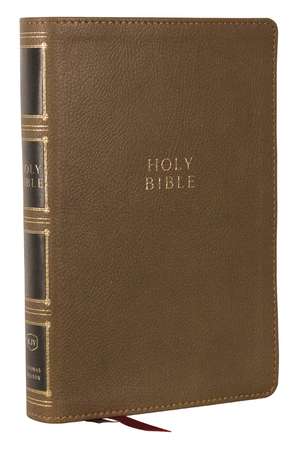 KJV Holy Bible: Compact Bible with 43,000 Center-Column Cross References, Brown Leathersoft w/ Thumb Indexing (Red Letter, Comfort Print, King James Version) de Thomas Nelson