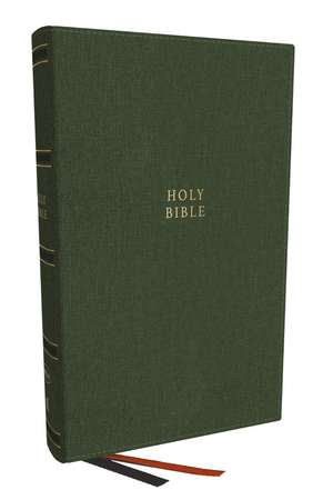 NKJV, Single-Column Reference Bible, Verse-by-verse, Green Leathersoft, Red Letter, Comfort Print (Thumb Indexed) de Thomas Nelson