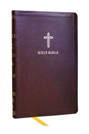 NKJV Holy Bible, Ultra Thinline, Burgundy Bonded Leather, Red Letter, Comfort Print de Thomas Nelson