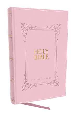 KJV Holy Bible Large Print Center-Column Reference Bible, Pink Leathersoft, 53,000 Cross References, Red Letter, Comfort Print: King James Version de Thomas Nelson