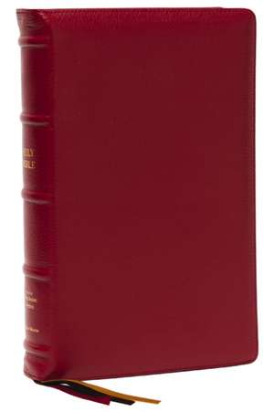 Nkjv, Thinline Reference Bible, Large Print, Red Premium Goatskin Leather, Premier Collection, Comfort Print de Thomas Nelson