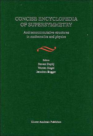 Concise Encyclopedia of Supersymmetry: And Noncommutative Structures in Mathematics and Physics de S. Duplij