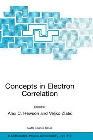 Concepts in Electron Correlation de Alex C. Hewson