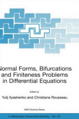 Normal Forms, Bifurcations and Finiteness Problems in Differential Equations de Yulij Ilyashenko