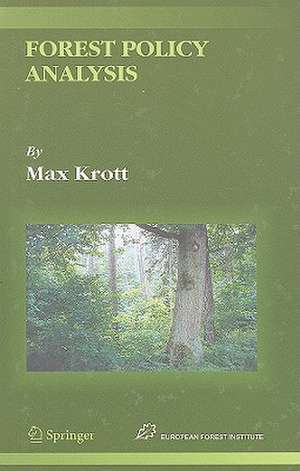 Forest Policy Analysis de Max Krott