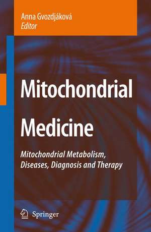 Mitochondrial Medicine: Mitochondrial Metabolism, Diseases, Diagnosis and Therapy de Anna Gvozdjáková