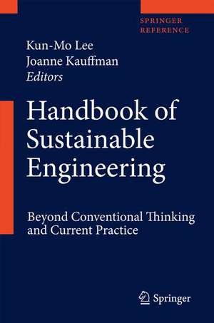 Handbook of Sustainable Engineering de Joanne Kauffman