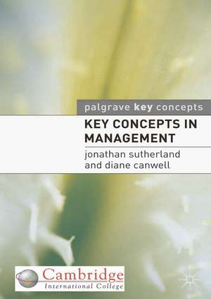 Key Concepts in Management de Jonathan Sutherland