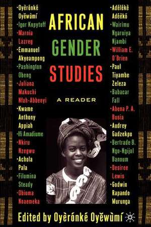 African Gender Studies: A Reader de Oyeronke Oyewumi