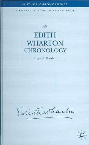 An Edith Wharton Chronology de E. Harden