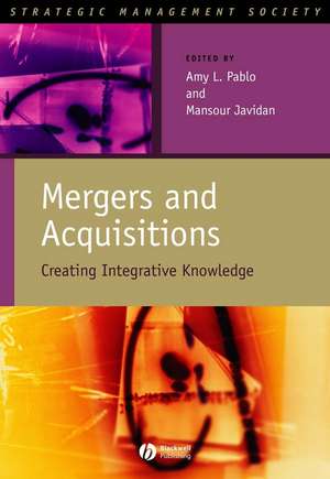 Mergers and Acquisitions – Creating Integrative Knowledge de A Pablo