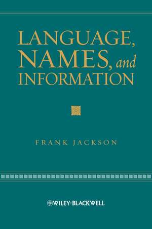 Language, Names, and Information de F Jackson