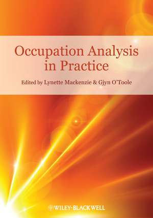 Occupation Analysis in Practice de L Mackenzie