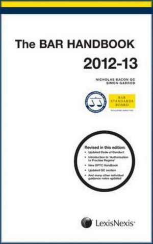 BAR HANDBOOK 20122013 de NICHOLAS BACON