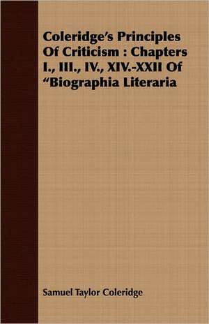 Coleridge's Principles of Criticism de Samuel Taylor Coleridge