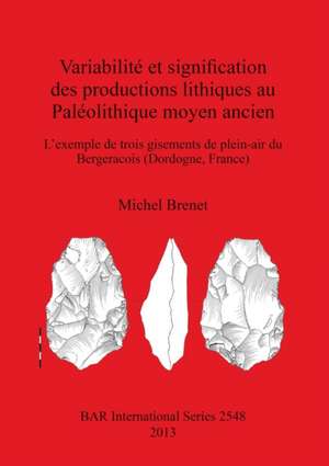 Variabilité et signification des productions lithiques au Paléolithique moyen ancien de Michel Brenet