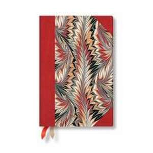 Paperblanks 2025 Weekly Planner Rubedo Cockerell Marbled Paper 12-Month Mini Horizontal Elastic Band 160 Pg 100 GSM