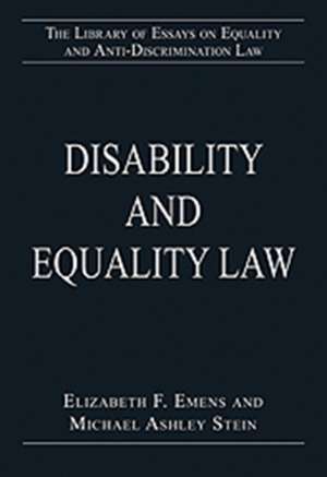 Disability and Equality Law de Michael Ashley Stein