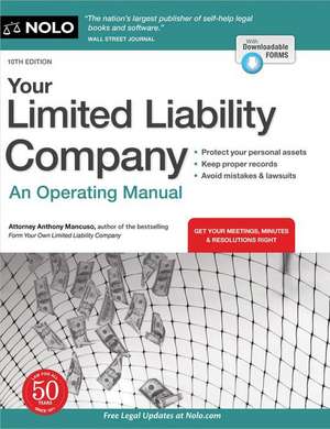 Your Limited Liability Company: An Operating Manual de Anthony Mancuso