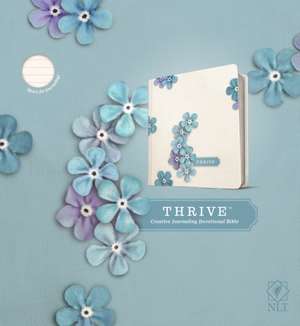 NLT Thrive Creative Journaling Devotional Bible (Hardcover, Blue Flowers)