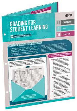 Grading for Student Learning (Quick Reference Guide) de Susan M. Brookhart