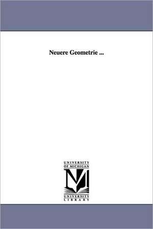 Neuere Geometrie ... de Hans Heinrich Ulrich Vitalis Pfaff