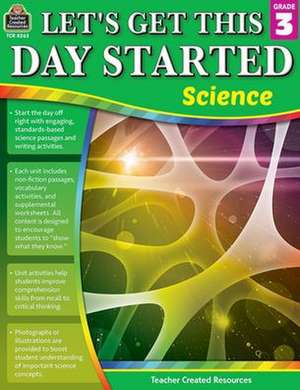 Let's Get This Day Started: Science (Gr. 3) de Tracy Edmunds