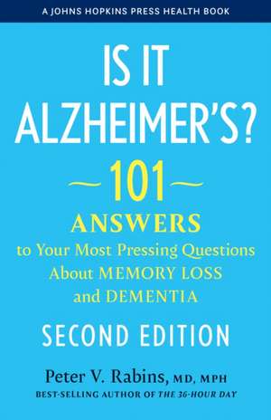 Is It Alzheimer's? de Peter V Rabins