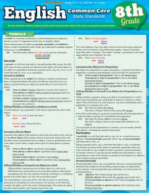 English Common Core 8th Grade de BarCharts Inc