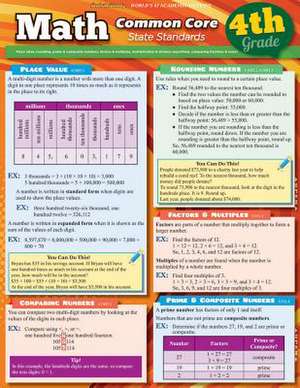 Math Common Core 4th Grade de BarCharts Inc