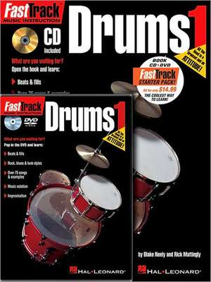 Fasttrack Drums Method Starter Pack Book/Online Audio [With CD (Audio) and DVD] de Hal Leonard Corp