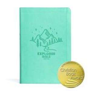 CSB Explorer Bible for Kids, Light Teal Mountains Leathertouch de Csb Bibles By Holman