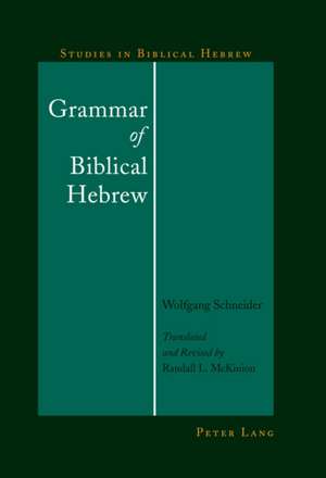 Grammar of Biblical Hebrew de Wolfgang Schneider