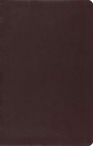 ESV Large Print Thinline Reference Bible (Top Grain Leather, Brown) de Spck