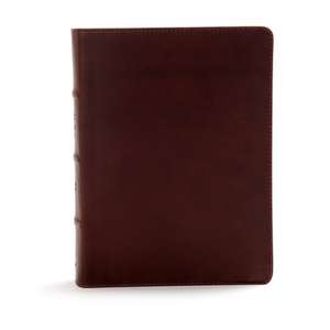 CSB Study Bible, Brown Genuine Leather, Indexed de Holman Bible Staff