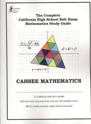 Cahsee Mathematics de Simplified Solutions for Math Inc