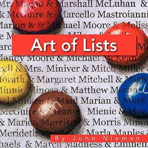 Art of Lists de John Nieman