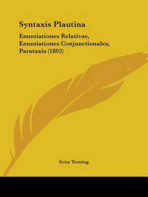 Syntaxis Plautina de Sven Tessing