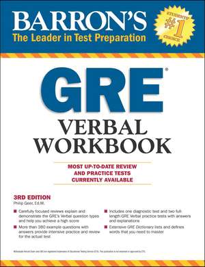 GRE Verbal Workbook de Philip Geer, Ed.M.