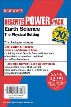 Earth Science the Physical Setting Power Pack de Edward J. Dennecke Jr