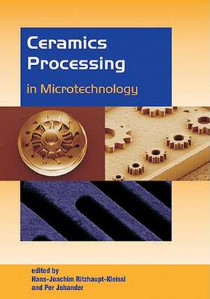 Ceramics Processing in Microtechnology de H. -J Ritzhaupt-Kleissl