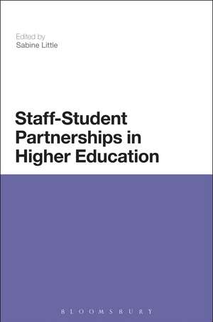 Staff-Student Partnerships in Higher Education de Dr Sabine Little