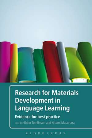 Research for Materials Development in Language Learning: Evidence For Best Practice de Brian Tomlinson