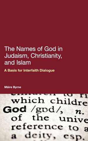 The Names of God in Judaism, Christianity, and Islam: A Basis for Interfaith Dialogue de Dr Máire Byrne