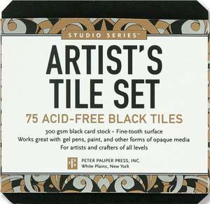 Studio Series Artist's Tile Set: 75 Acid-Free Black Tiles de Peter Pauper Press