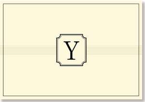 Monogram Note Cards 'y' (Stationery, Boxed Cards) de Peter Pauper Press Inc