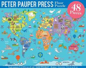 World Map Floor Puzzle de Peter Pauper Press