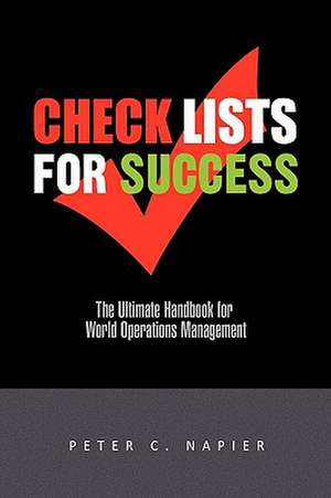 CHECK LISTS FOR SUCCESS de Peter C. Napier