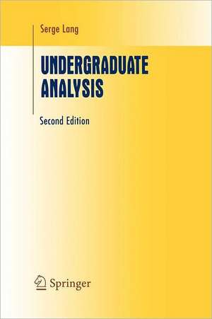 Undergraduate Analysis de Serge Lang